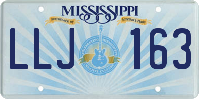 MS license plate LLJ163