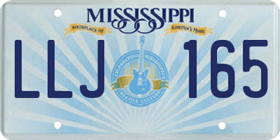 MS license plate LLJ165