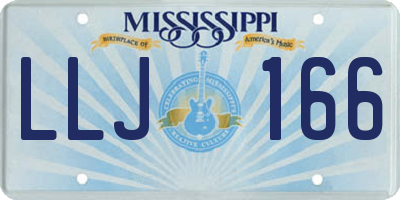 MS license plate LLJ166