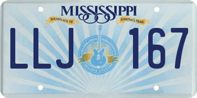 MS license plate LLJ167