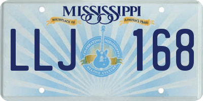 MS license plate LLJ168