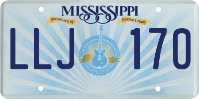 MS license plate LLJ170