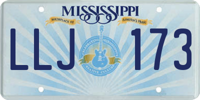 MS license plate LLJ173
