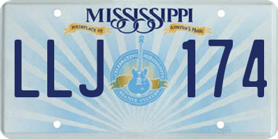 MS license plate LLJ174