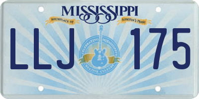 MS license plate LLJ175