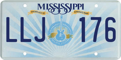 MS license plate LLJ176