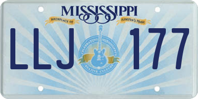 MS license plate LLJ177