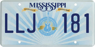 MS license plate LLJ181