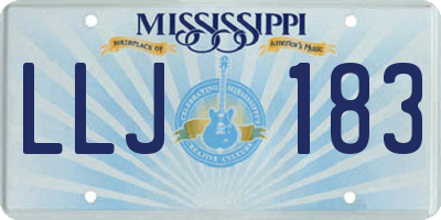 MS license plate LLJ183