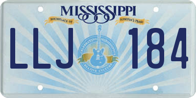 MS license plate LLJ184