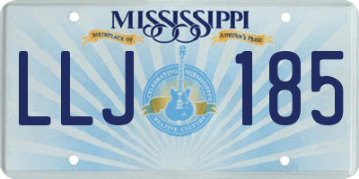 MS license plate LLJ185