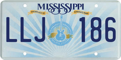MS license plate LLJ186