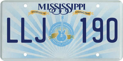 MS license plate LLJ190