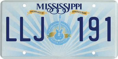 MS license plate LLJ191