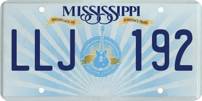 MS license plate LLJ192