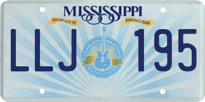 MS license plate LLJ195
