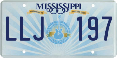 MS license plate LLJ197