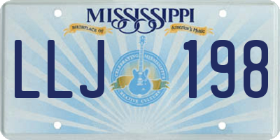 MS license plate LLJ198