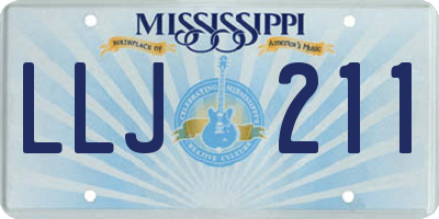 MS license plate LLJ211