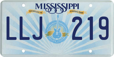 MS license plate LLJ219