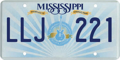 MS license plate LLJ221