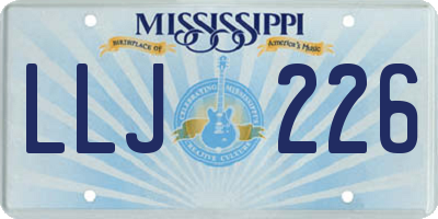 MS license plate LLJ226