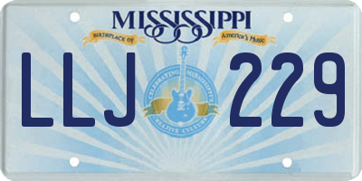MS license plate LLJ229