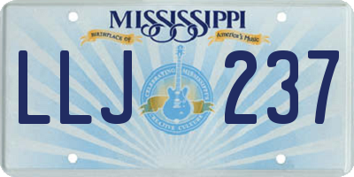 MS license plate LLJ237