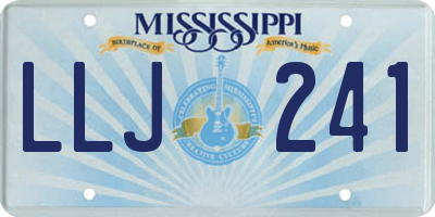 MS license plate LLJ241