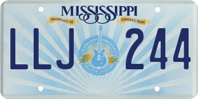 MS license plate LLJ244