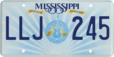 MS license plate LLJ245