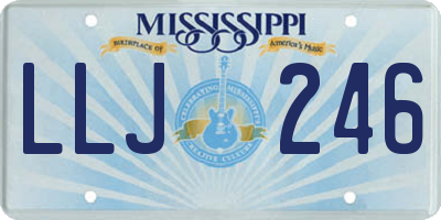 MS license plate LLJ246
