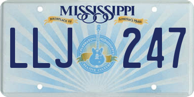 MS license plate LLJ247