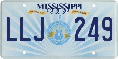 MS license plate LLJ249