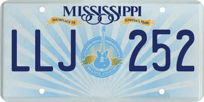 MS license plate LLJ252