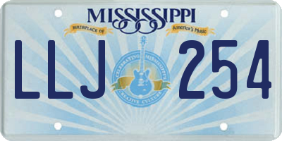 MS license plate LLJ254