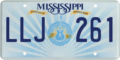 MS license plate LLJ261