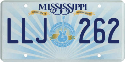 MS license plate LLJ262