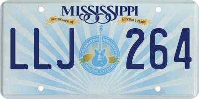 MS license plate LLJ264