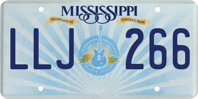 MS license plate LLJ266