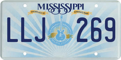MS license plate LLJ269