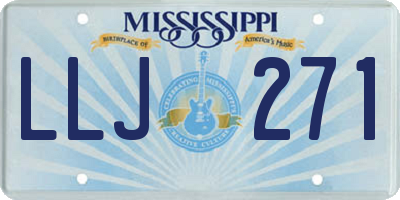 MS license plate LLJ271