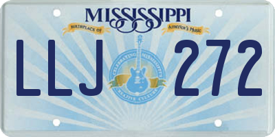 MS license plate LLJ272