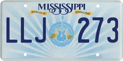 MS license plate LLJ273