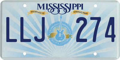 MS license plate LLJ274