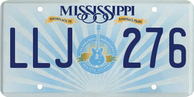 MS license plate LLJ276