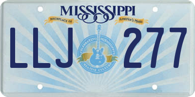 MS license plate LLJ277