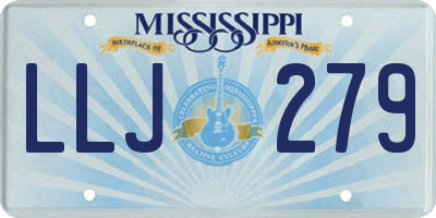 MS license plate LLJ279