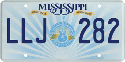 MS license plate LLJ282