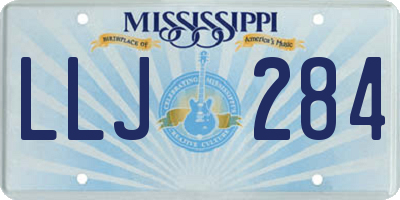 MS license plate LLJ284
